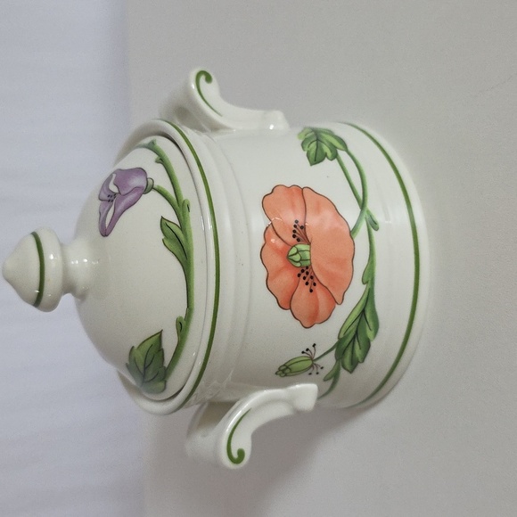 Villeroy & Boch Amapola Sugar Bowl & Lid with Handles - Picture 2 of 9